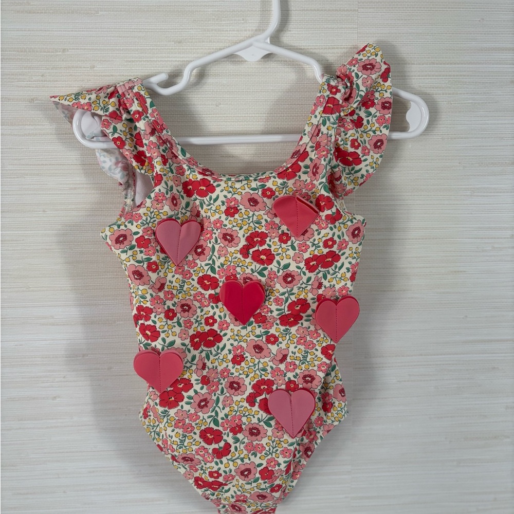 NWT Mini Boden Girls FloralSwimsuit - 2-3y
